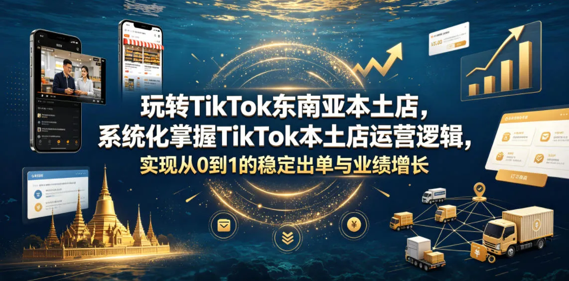 玩转TikTok东南亚本土店，系统化掌握TikTok本土店运营逻辑，实现从0到1的稳定出单与业绩增长-lanti云网创