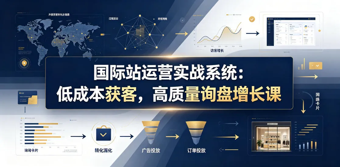 国际站运营实战系统：低成本获客，高质量询盘增长课（更新26年）-lanti云网创