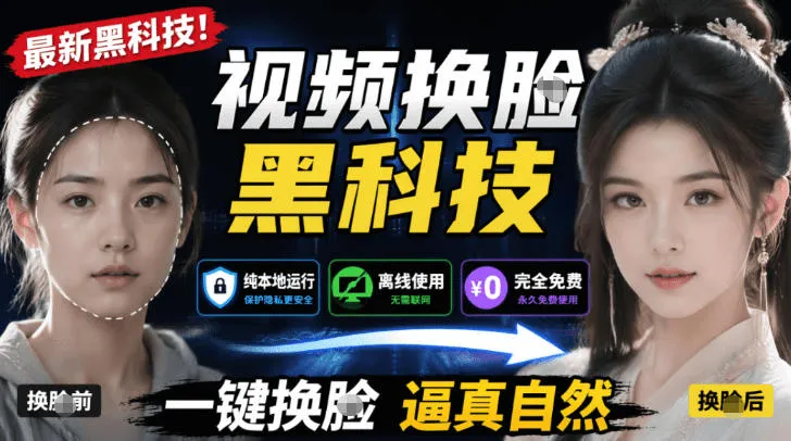 AI人工智能如此夸张？一键视频换Lian黑科技，纯本地离线运行，本地视频换Lian娱乐工具，AI FaceSwap-lanti云网创