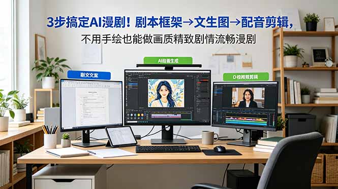 3步搞定AI漫剧!剧本框架→文生图→配音剪辑,不用手绘也能做画质精致剧情流畅漫剧 1 00febce466085debedf269dd28711cca