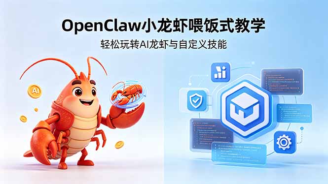 不用懂技术！OpenClaw小龙虾喂饭式教学，轻松玩转AI龙虾与自定义技能-lanti云网创