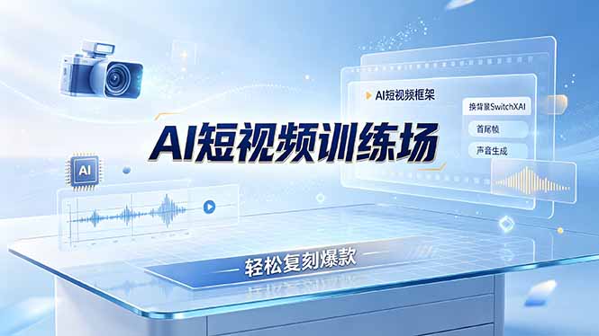 老陈AI短视频训练场:AI短视频框架+换背景SwitchXAI+首尾帧+声音生成,轻松复刻爆款 1 03b3a97272af0f78372d20eed996260f