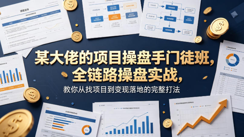 某大佬的项目操盘手门徒班，全链路操盘实战，教你从找项目到变现落地的完整打法-lanti云网创