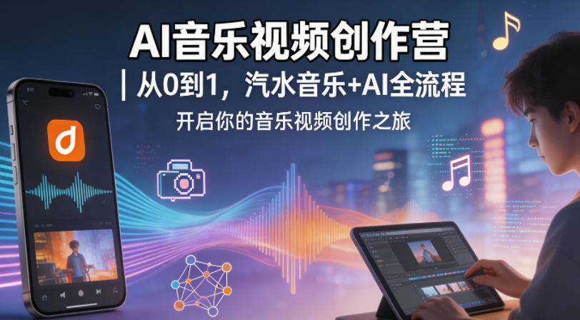 AI音乐视频创作营｜从0到1，汽水音乐+AI全流程，开启你的音乐视频创作之旅-lanti云网创