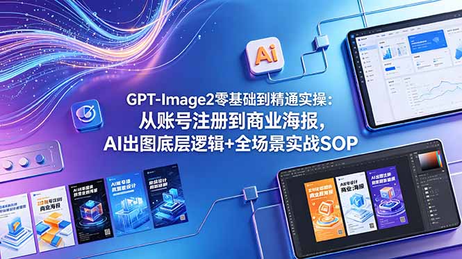 GPT-Image2零基础到精通实操:从账号注册到商业海报,AI出图底层逻辑+全场景实战SOP 3 0dadd8072e35902b847b4431e7d2cea8