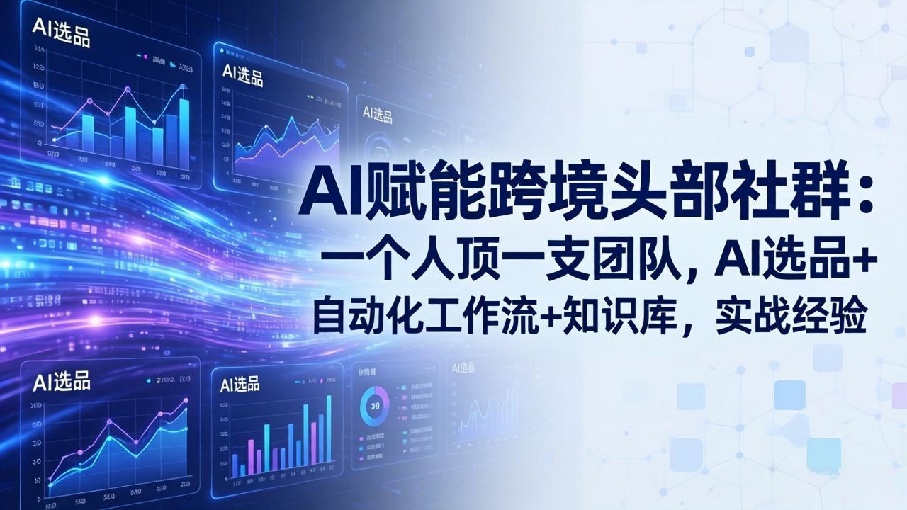 AI赋能跨境头部社群-更新6月:一个人顶一支团队,AI选品+自动化工作流+知识库,实战经验-lanti云网创
