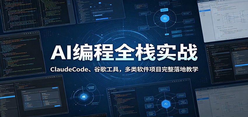 AI编程全栈实战：ClaudeCode、谷歌工具，多类软件项目完整落地教学 - LanTi云网创-lanti云网创