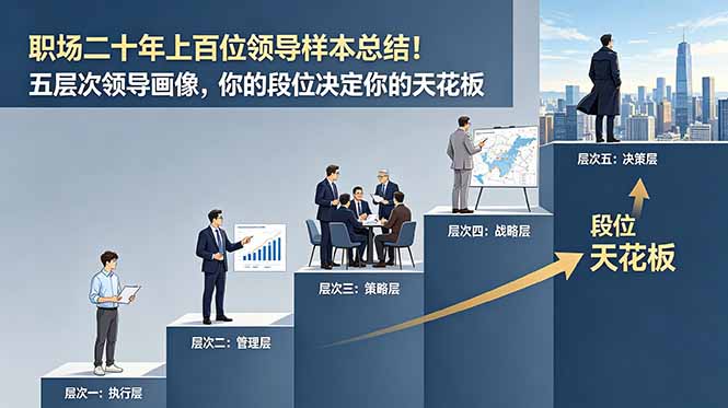 付费文章：职场二十年上百位领导样本总结！五层次领导画像，你的段位决定你的天花板-lanti云网创