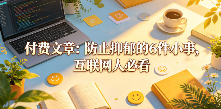 付费文章：防止抑郁的6件小事，互联网人必看！-lanti云网创