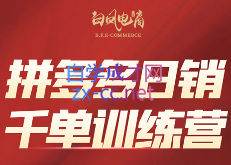 白凤电商·拼多多日销千单训练营(更新4月)-lanti云网创