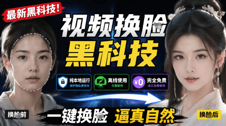 AI人工智能如此夸张？一键视频换Lian黑科技，纯本地离线运行，本地视频换Lian娱乐工具，AI FaceSwap-lanti云网创