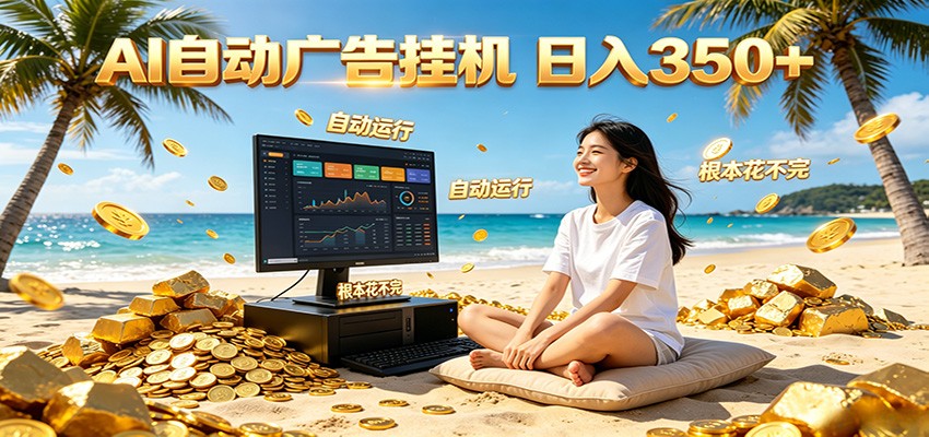 AI自动广告挂机 日入350+ 真正做到躺赚式变现,根本花不完!-lanti云网创
