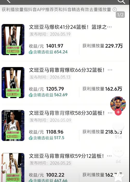 抖音8W粉丝博主的篮球人物深度解析解说教学,零门槛玩转伙伴计划与精选独家,单日稳定收益1k+ 2 抖音8W粉丝博主的篮球人物深度解析解说教学,零门槛玩转伙伴计划与精选独家,单日稳定收益1k+