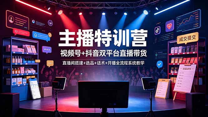 主播特训营:视频号+抖音双平台直播带货,直播间搭建+选品+话术+开播全流程系统教学 3 40e533872c73ca39e017e5ad8b0dc338