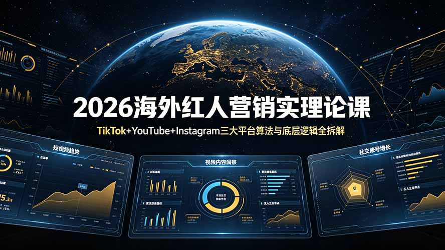2026海外红人营销实理论课：TikTok+YouTube+Instagram三大平台算法与底层逻辑全拆解 - LanTi云网创-lanti云网创