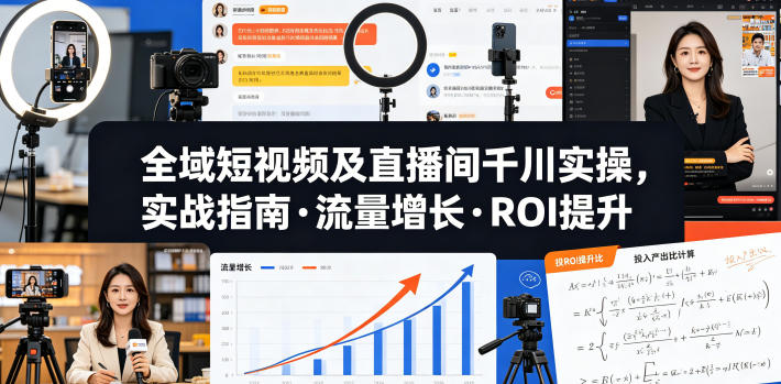 全域短视频及直播间千川实操,实战指南·流量增长·ROI提升(更新)-lanti云网创