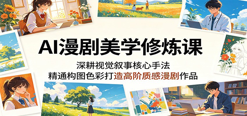 AI漫剧美学修炼课：深耕视觉叙事核心手法，精通构图色彩打造高阶质感漫剧作品 - LanTi云网创-lanti云网创