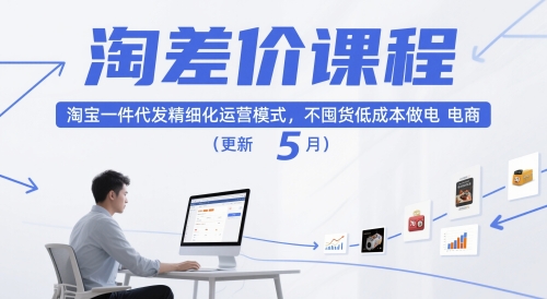 淘差价课程,淘宝一件代发精细化运营模式,不囤货低成本做电商(更新26年6月)-lanti云网创