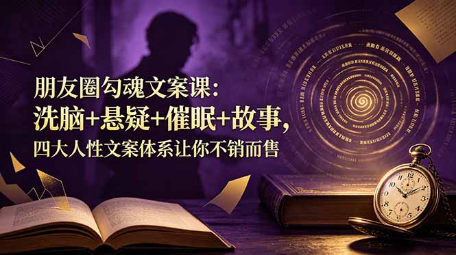 朋友圈勾魂文案课：洗脑+悬疑+催眠+故事，四大人性文案体系让你不销而售-lanti云网创
