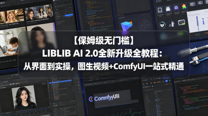 【保姆级无门槛】LIBLIB AI 2.0全新升级全教程：从界面到实操，图生视频+ComfyUI一站式精通-lanti云网创