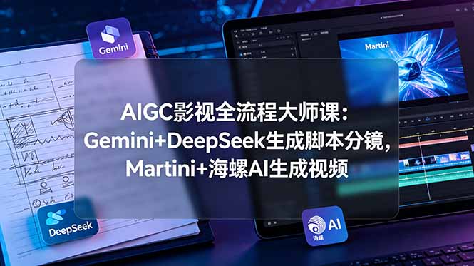 AIGC影视全流程大师课：Gemini+DeepSeek生成脚本分镜，Martini+海螺AI生成视频-lanti云网创