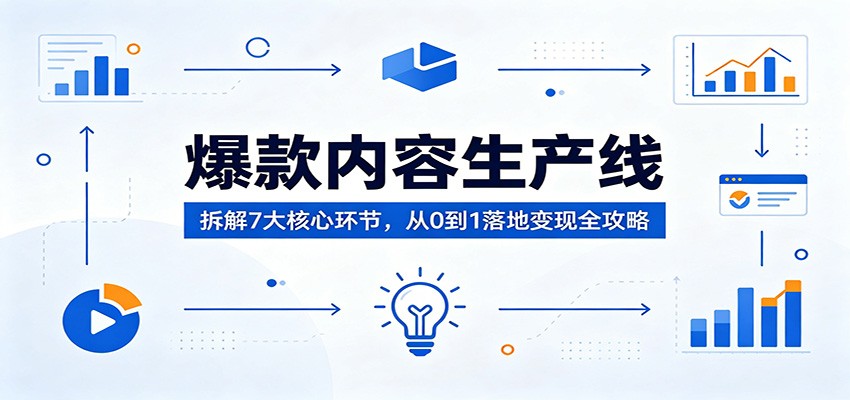 爆款内容生产线：拆解7大核心环节，从0到1落地变现全攻略-lanti云网创