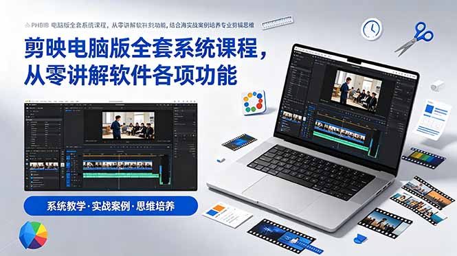 剪映电脑版全套系统课程,从零讲解软件各项功能,结合海量实战案例培养专业剪辑思维 1 5c3aeb9f22fd5b38fc02e10f026299f5