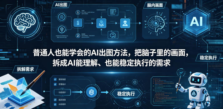 普通⼈也能学会的AI出图⽅法，把脑子里的画面，拆成AI能理解、也能稳定执行的需求【文档】-lanti云网创