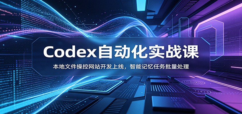 Codex自动化实战课：本地文件操控网站开发上线，智能记忆任务批量处理 - LanTi云网创-lanti云网创