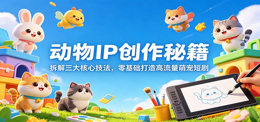 动物IP创作秘籍：拆解三大核心技法，零基础打造高流量萌宠短剧-lanti云网创
