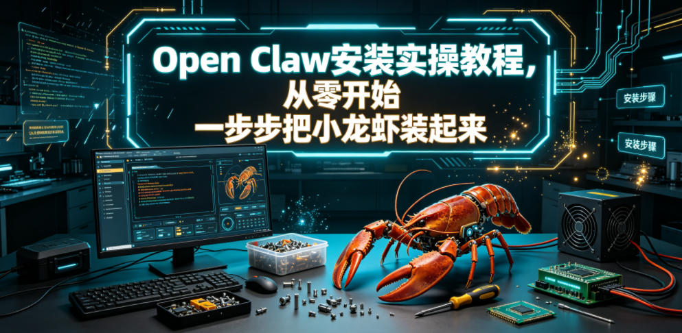 Open Claw安装实操教程,从零开始一步步一步步把小龙虾装起来 1 Open Claw安装实操教程,从零开始一步步一步步把小龙虾装起来