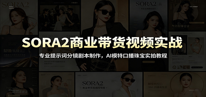 SORA2商业带货视频实战：专业提示词分镜剧本制作，AI模特口播珠宝实拍教程 - LanTi云网创-lanti云网创
