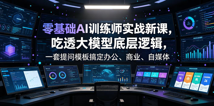 零基础AI训练师实战课,吃透大模型底层逻辑,一套提问模板搞定办公、商业、自媒体、设计、生活全场景AI落地应用 1 零基础AI训练师实战课,吃透大模型底层逻辑,一套提问模板搞定办公、商业、自媒体、设计、生活全场景AI落地应用