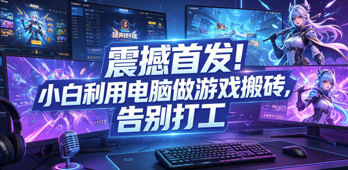 震撼首发!小白利用电脑做游戏搬砖,告别打工【揭秘】 1 震撼首发!小白利用电脑做游戏搬砖,告别打工【揭秘】