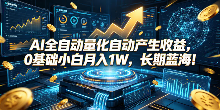 AI全自动量化自动产生收益,0基础小白月入1W,长期蓝海!【揭秘】 1 AI全自动量化自动产生收益,0基础小白月入1W,长期蓝海!【揭秘】
