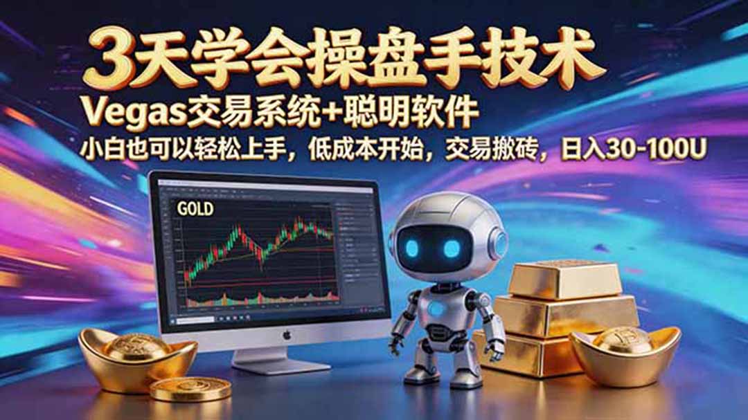 三天学会操盘手技术，vegas技术+聪明软件，小白也可以轻松上手，日入500+-lanti云网创