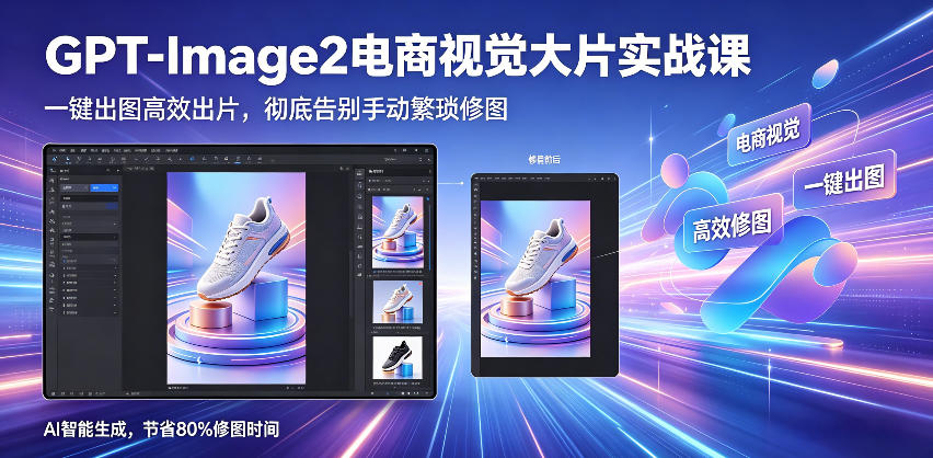 GPT-Image2电商视觉大片实战课,一键出图高效出片,彻底告别手动繁琐修图(更新) 1 GPT-Image2电商视觉大片实战课,一键出图高效出片,彻底告别手动繁琐修图(更新)
