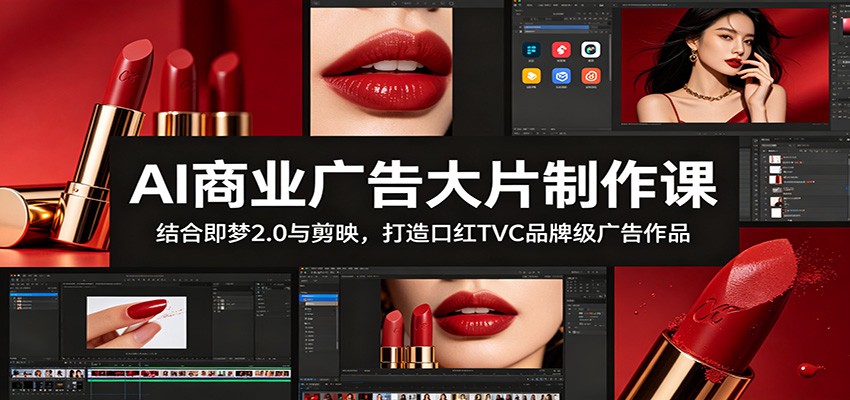 AI商业广告大片制作课：结合即梦2.0与剪映，打造口红TVC品牌级广告作品 - LanTi云网创-lanti云网创