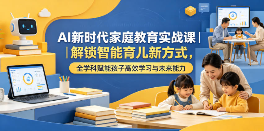 AI新时代家庭教育实战课｜解锁智能育儿新方式，全学科赋能孩子高效学习与未来能力-lanti云网创