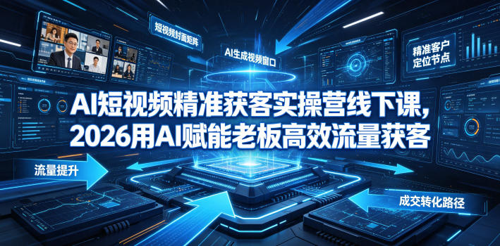 AI短视频精准获客实操营6月10-14号线下课,2026用AI赋能老板高效流量获客 1 AI短视频精准获客实操营6月10-14号线下课,2026用AI赋能老板高效流量获客