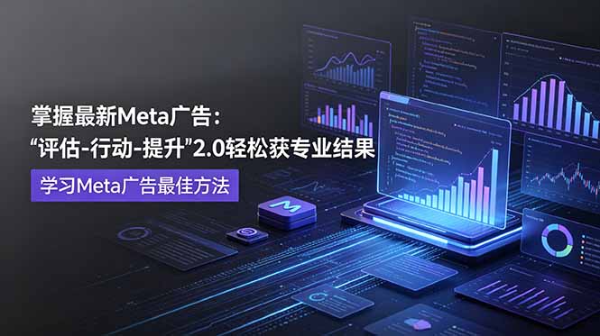 掌握最新的Meta广告,通过“评估-行动-提升”2.0版本轻松获得专业级结果。学习目前学习Meta广告的最佳方法-lanti云网创