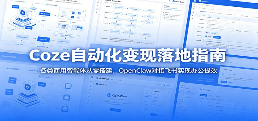 Coze自动化变现落地指南：各类商用智能体从零搭建，OpenClaw对接飞书实现办公提效 - LanTi云网创-lanti云网创