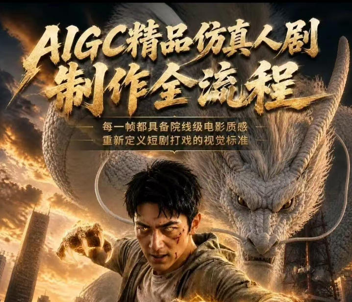 AIGC精品仿真人剧豢龙人全流程制作解析2026,国风仿真人创作+打斗剧情+人设编排,一站式AI短剧入门 1 AIGC精品仿真人剧豢龙人全流程制作解析2026,国风仿真人创作+打斗剧情+人设编排,一站式AI短剧入门