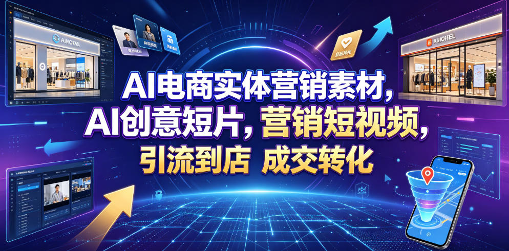AI电商实体营销素材，AI创意短片，高效打造营销短视频，轻松引流到店，稳定提升门店客流与成交转化-lanti云网创