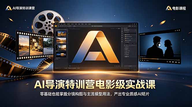 AI导演特训营电影级实战课，零基础也能掌握分镜构图与主流模型用法，产出专业质感AI短片-lanti云网创