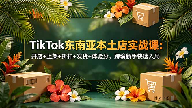 TikTok东南亚本土店实战课:开店+上架+折扣+发货+体验分,跨境新手快速入局 3 a37f3bba7b1a8fa065eb8ddbcd474a2f