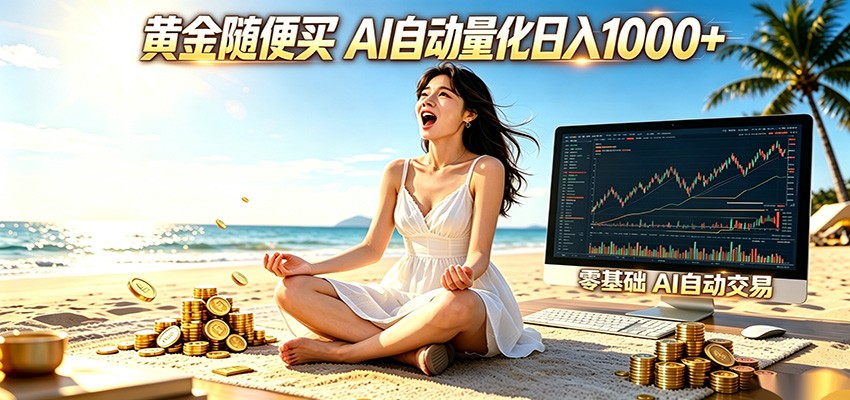 黄金随便买?AI自动外汇量化交易 在家当皇帝 日入1000+-lanti云网创