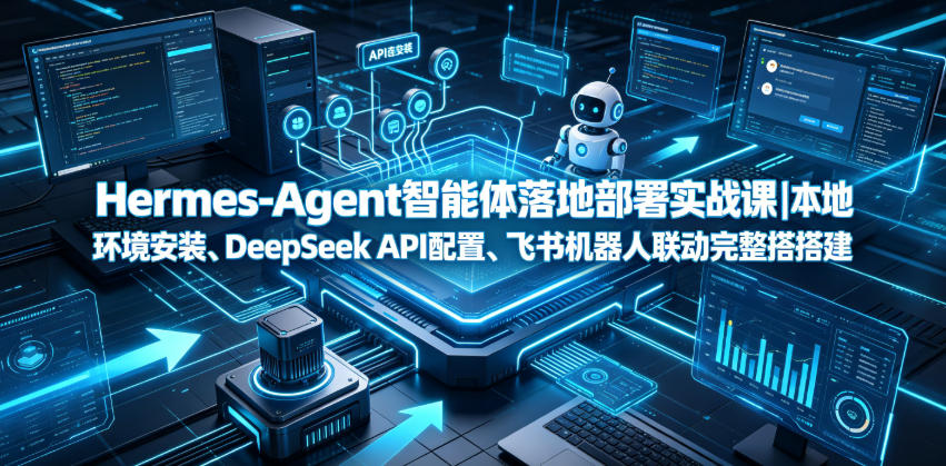 Hermes-Agent智能体落地部署实战课|本地环境安装、DeepSeek API配置、飞书机器人联动完整搭建教程 1 Hermes-Agent智能体落地部署实战课|本地环境安装、DeepSeek API配置、飞书机器人联动完整搭建教程