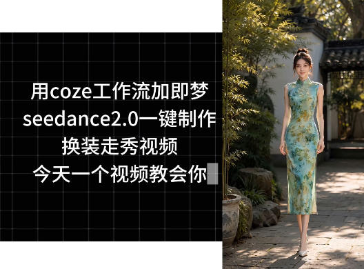 用coze工作流加即梦seedance2.0一键制作换装走秀视频，今天一个视频教会你-lanti云网创