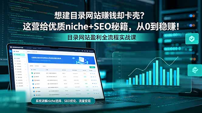 想建目录网站赚钱却卡壳？这营给优质 niche+SEO 秘籍，从 0 到稳赚！-lanti云网创